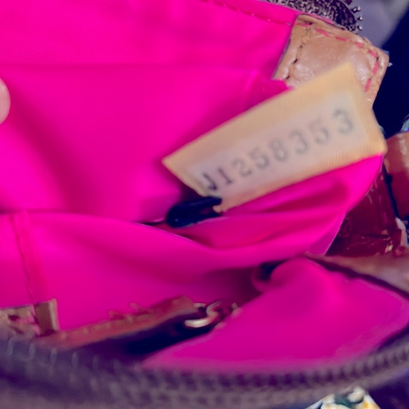 🦆 DOONEY & BOURKE NAVY BLUE NYLON POUCHETTE CROSSBODY VINTAGE - Picture 9 of 10